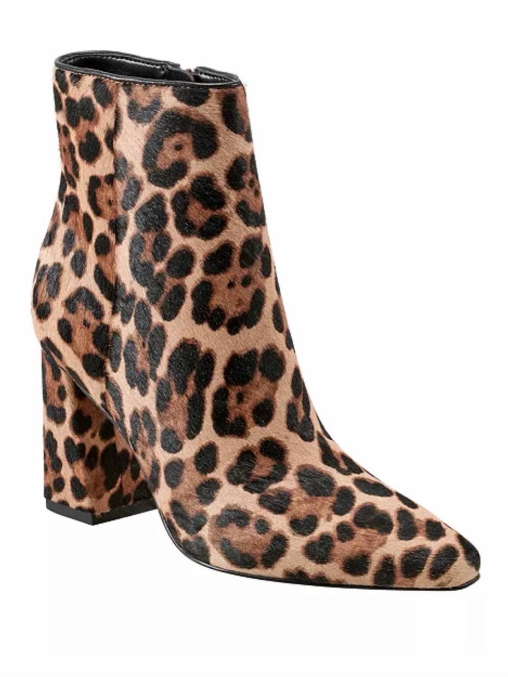 Marc Fisher LTD Ulani Leopard Calf Hair Block Heel Boots